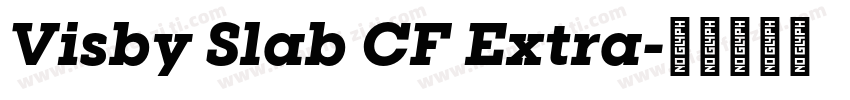Visby Slab CF Extra字体转换